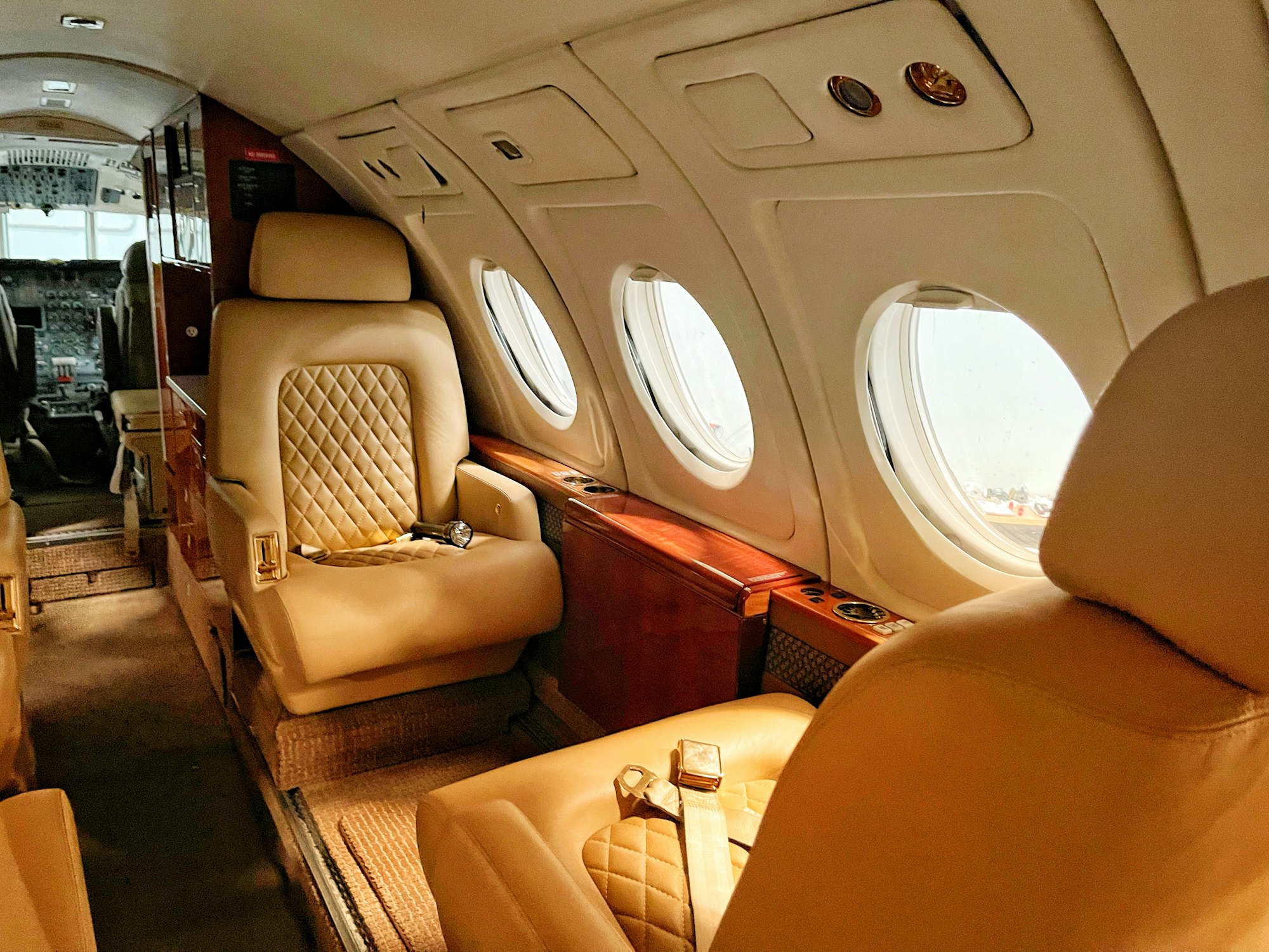 Kabine eines Privatjets